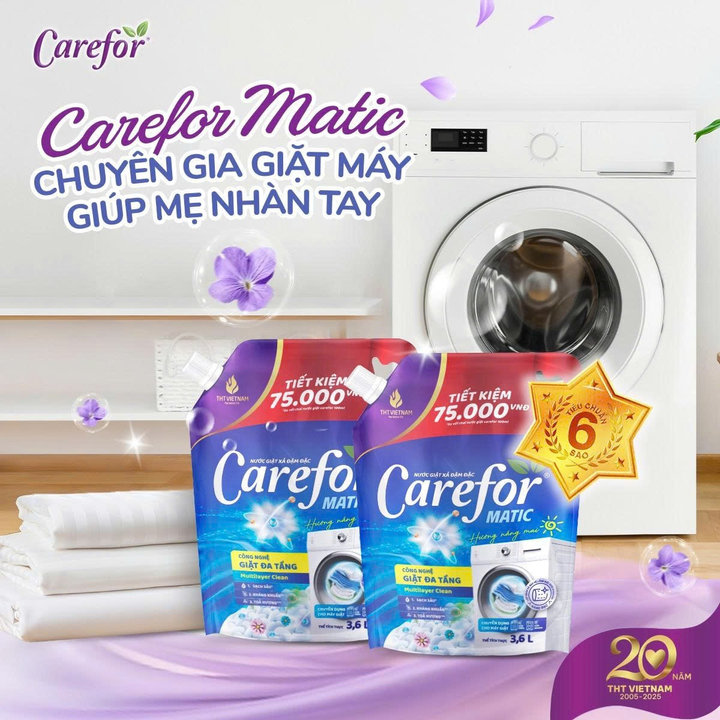 Alternative view of Nước Giặt Xả Đậm Đặc Carefor Matic 3600ml (hương Nắng Mai)