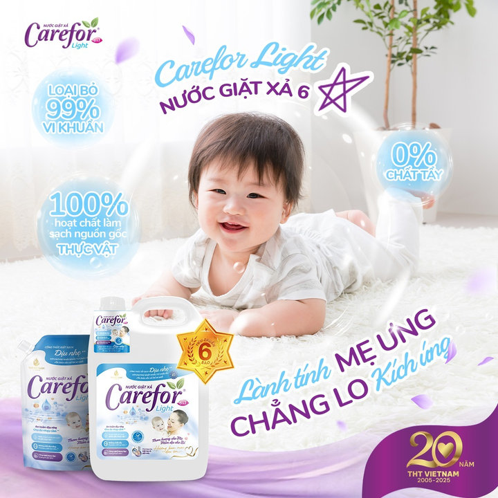 Alternative view of Nước Giặt Xả Carefor Light Dịu Nhẹ Cho Trẻ Sơ Sinh 5000ml