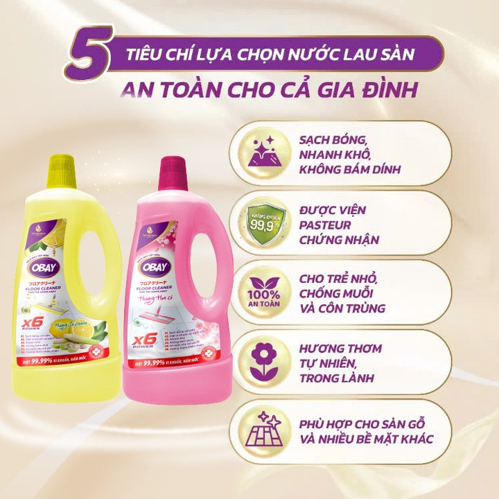 Alternative view of Nước Lau Sàn Đậm Đặc Obay 1900ml