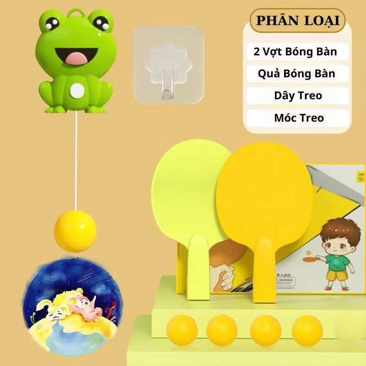 Đồ Chơi Bóng Bàn Con Ếch Xanh Treo Tường Xinh Xỉu