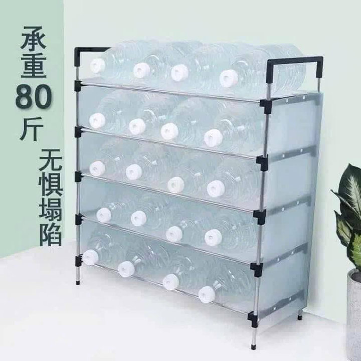 Alternative view of Kệ 5 Tầng Inox Có Tấm Chắn Bụi Giày, Tiện Dụng