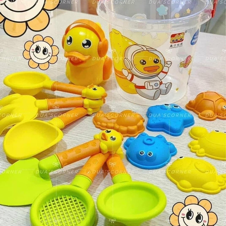 Bộ Xúc Cát Vịt Vàng Cho Bé Yêu Gồm 14 Chi Tiết