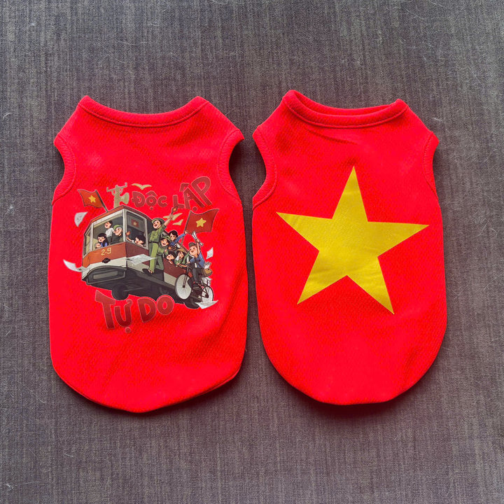 Alternative view of Áo Ba Lỗ Cờ Đỏ Sao Vàng Độc Lập Tự Do Từ 0.5-28kg Cho Thú Cưng Chó Mèo