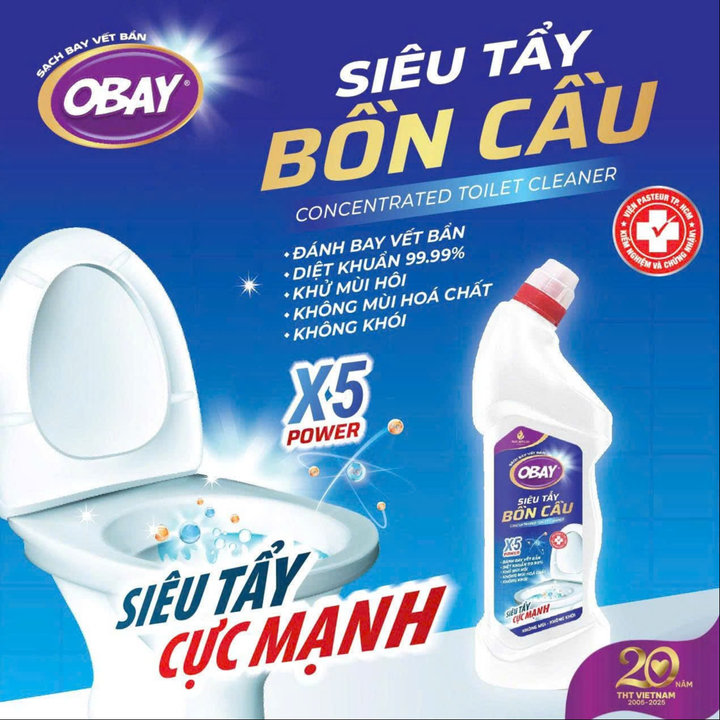Alternative view of Nước Tẩy Bồn Cầu Và Vệ Sinh Nhà Tắm Không Mùi, Không Khói Obay - Chai 900ml