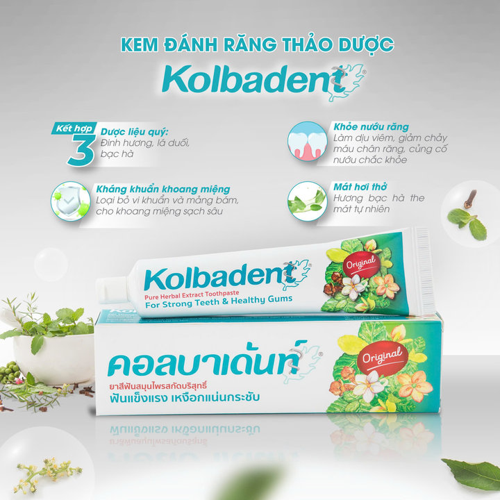 Alternative view of Kem Đánh Răng Thảo Dược Thuần Khiết Kolbadent Thái Lan 100g