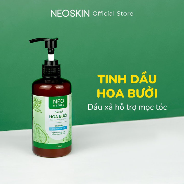 Bộ Đôi (gội + Xả) Giảm Rụng Hỗ Trợ Mọc Tóc Gồm Dầu Gội Hoa Bưởi (250ml) & Dầu Xả Hoa Bưởi Neo Nature (250ml)