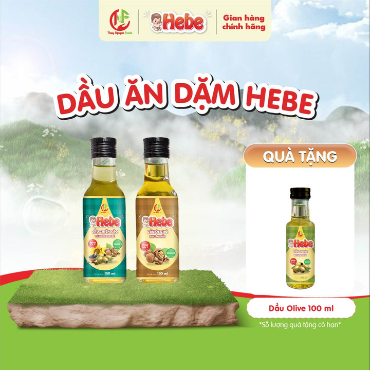 [combo 2 Tặng Olive] Dầu Chiên Xào - Dầu Óc Chó 150ml Hebe
