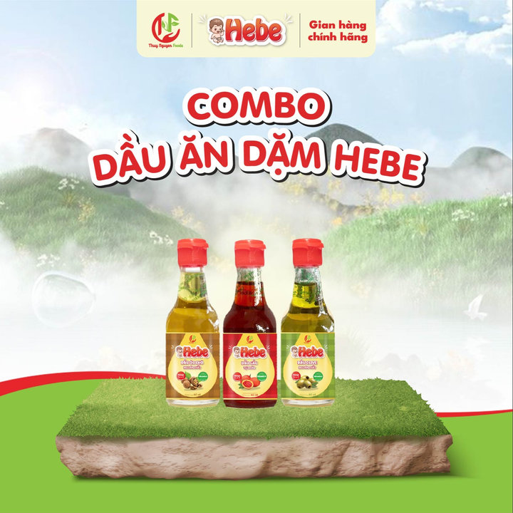 Combo 3 Dầu Gấc - Dầu Olive - Dầu Óc Chó 60ml Hebe