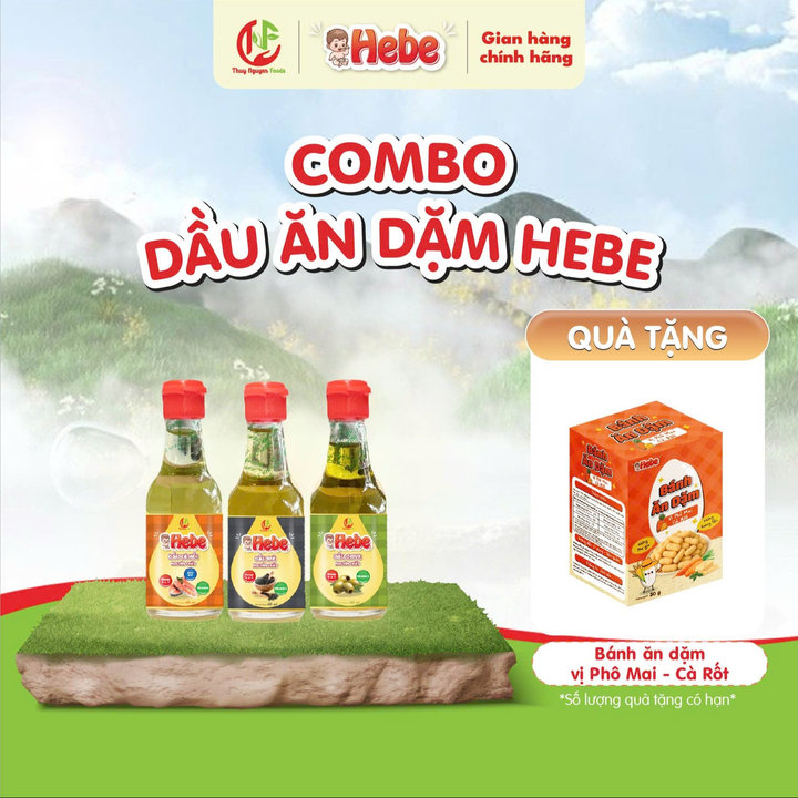 Combo 3 Dầu Olive - Cá Hồi - Dầu Mè 60ml Hebe