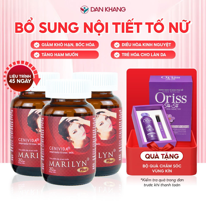 Combo 3 Hộp Viên Uống Bổ Sung Nội Tiết Tố Nữ Marilyn - Dân Khang