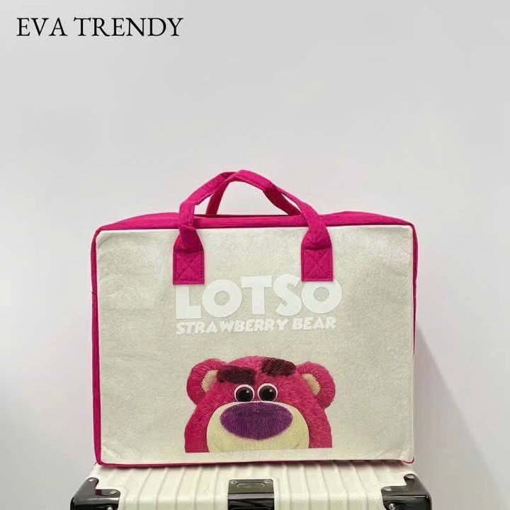 Túi Nỉ Gấu Dâu Lotso Cute Xỉu