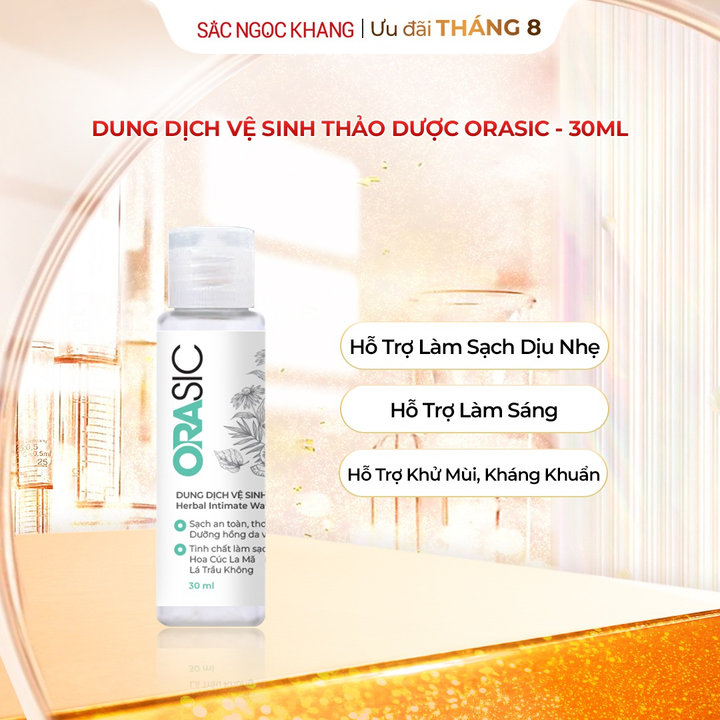 Dung Dịch Vệ Sinh Phụ Nữ Thảo Dược Orasic 30g (size Du Lịch) - Sắc Ngọc Khang