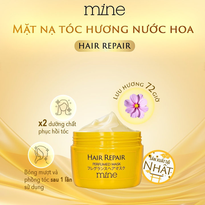 Alternative view of Mặt Nạ Ủ Tóc Phục Hồi Hư Tổn Nước Hoa Mine 500g