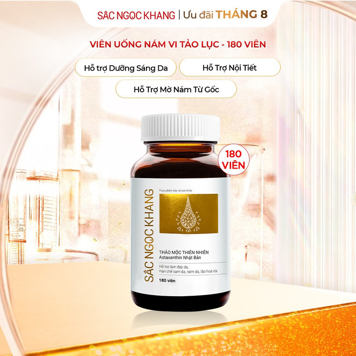 [hộp 180 Viên] Sắc Ngọc Khang Vi Tảo Lục - Liệu Trình 1 Tháng - Đẹp Da Mờ Nám