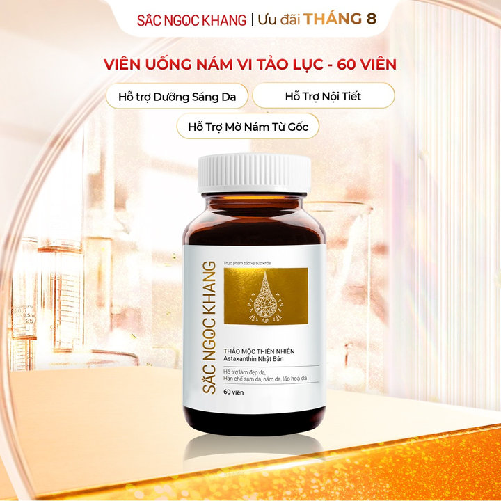 Sắc Ngọc Khang Vi Tảo Lục 60 Viên - Làm Đẹp Da, Chống Lão Hoá, Mờ Nám Sạm