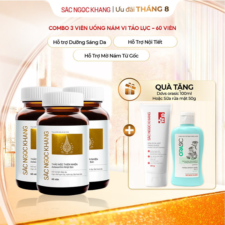 Combo 3 Hộp Viên Uống Vi Tảo Lục - Sắc Ngọc Khang