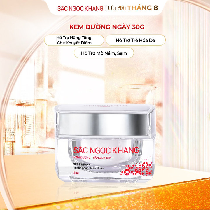 Kem Dưỡng Trắng Da Ban Ngày 5 In 1 - Nâng Tông Dưỡng Trắng Sắc Ngọc Khang