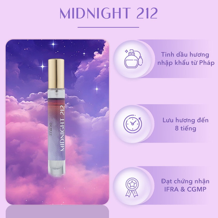 Alternative view of Nước Hoa Nữ Mine Midnight Lưu Hương 6-8h 9ml