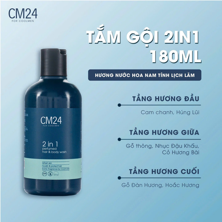 Alternative view of Tắm Gội Nam 2in1 Hương Nước Hoa Cm24 180ml