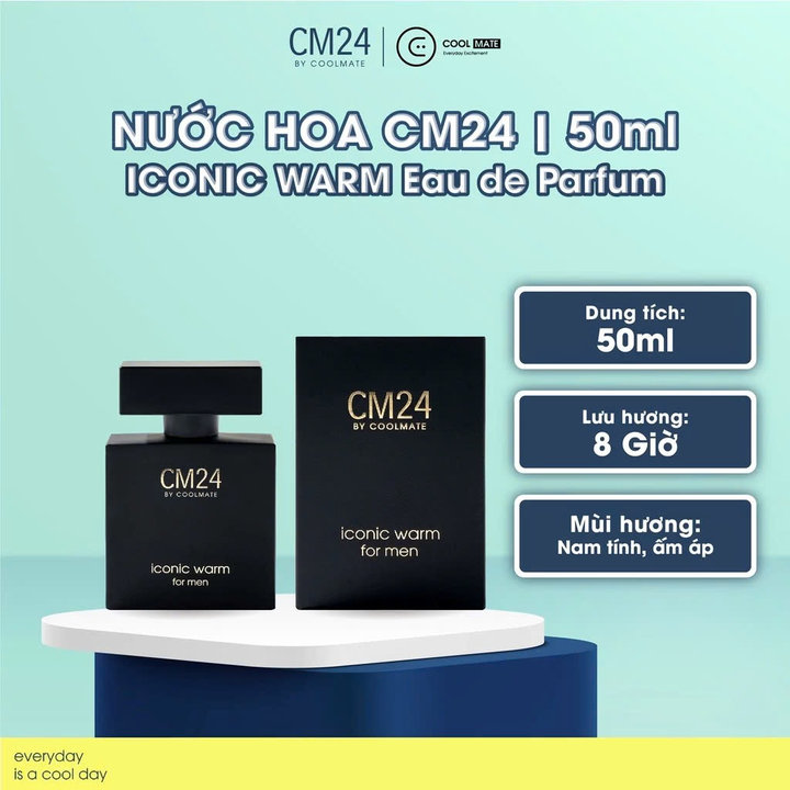 Alternative view of Nước Hoa Nam Cm24 Iconic Warm Lưu Hương 6-8h 50ml