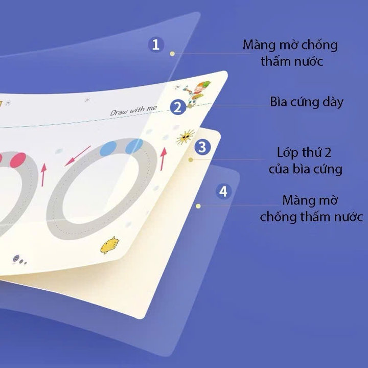 Alternative view of Bộ Tập Tô Vẽ Thông Minh Xóa Được 64 Trang Tặng Kèm 6 Bút Dạ & Mút Xóa Sp0330 - Lady's Passion