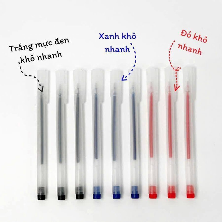 Set 100 Bút Dùng Cho Học Sinh Sinh Viên Gel Mờ