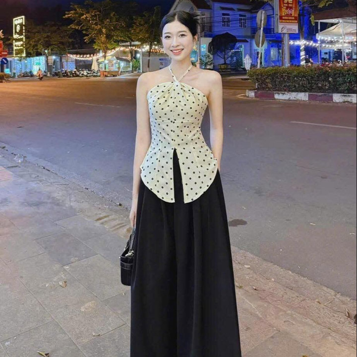 Alternative view of Set Áo Mango Bi 2 Lớp Khóa Kéo Sau Có Mút Ngực Mix Quần Mango Bt115fs