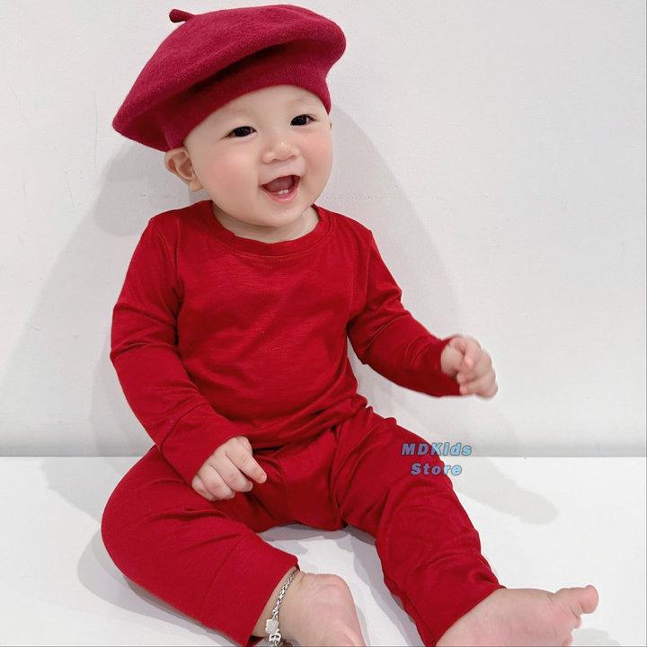 [bộ] Quần Áo Thun Lạnh Tay Dài Quần Dài - Cho Các Bé Từ 4-20kg - Mdkids