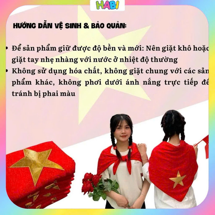 [2/9]khăn Cờ Việt Nam - Khăn Quàng Đỏ Ngôi Sao Vàng Nhũ Da 2 Lớp–khăn Yêu Nước Phụ Kiện Diễu Hành,quốc Khánh 2/9