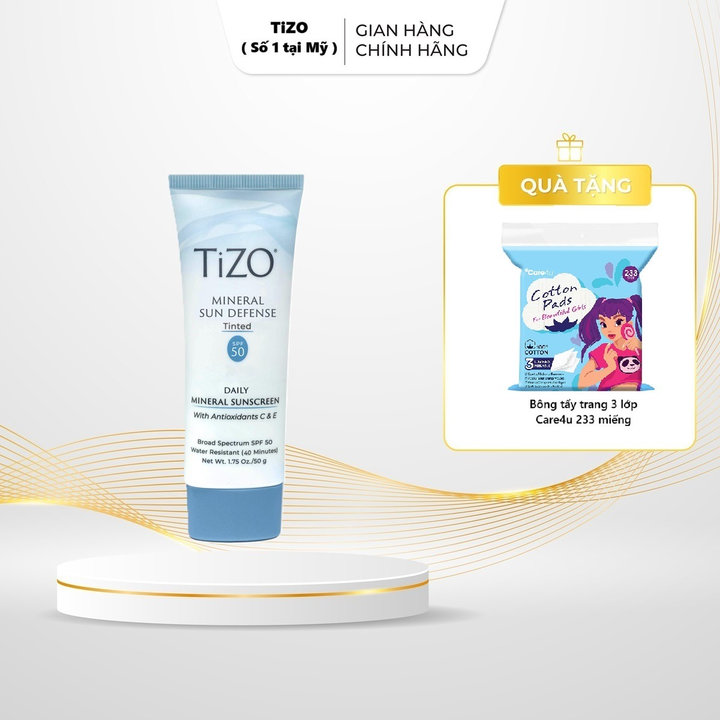 Kem Chống Nắng Khoáng Chất Bảo Vệ Hàng Ngày Spf50 50g Tizo