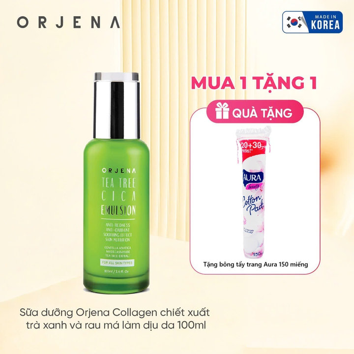 Sữa Dưỡng Orjena Collagen Chiết Xuất Trà Xanh Và Rau Má Làm Dịu Da 100ml