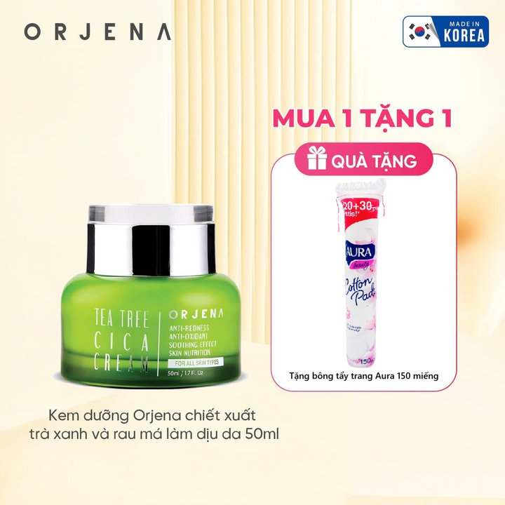 Kem Dưỡng Orjena Chiết Xuất Trà Xanh Và Rau Má Làm Dịu Da 50ml