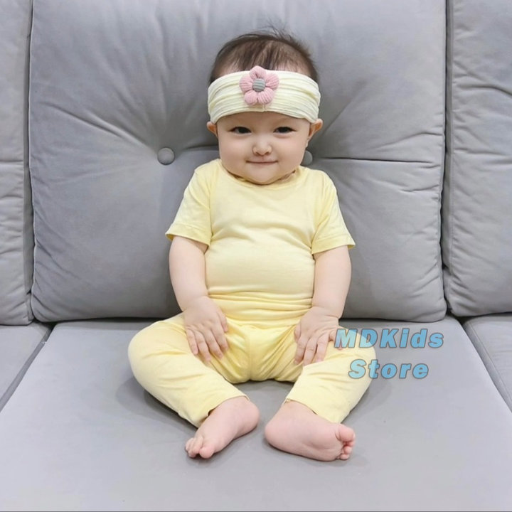 Alternative view of Bộ Quần Áo Thun Lạnh Tay Ngắn Quần Dài Mdkids Cho Bé Trai Và Bé Gái 5-15kg