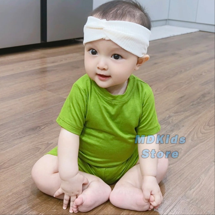 Alternative view of Bộ Quần Áo Thun Lạnh Tay Ngắn Quần Ngắn Mdkids Cho Bé Trai Và Bé Gái 5-15kg.