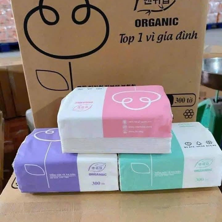 30 Gói Giấy Ăn Organic Siêu Dai Mền Mịn