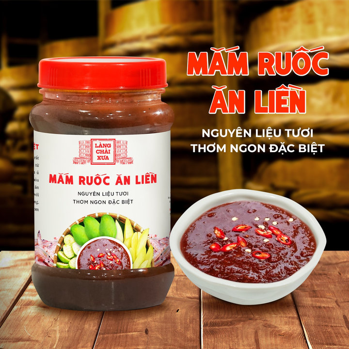 [hủ 260g] Mắm Ruốc Tỏi Ớt Ăn Liền Nguyên Liệu Tươi Thơm Ngon Đặc Biệt Làng Chài Xưa Mắm Ruốc Tỏi Ớt