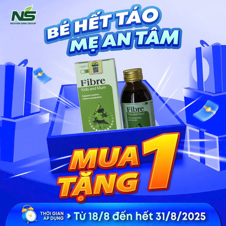 Chất Xơ Tinh Fibre Kids And Mum Hỗ Trợ Nhuận Tràng, Cải Thiện Tiêu Hóa Nguyên Sinh Group 120ml