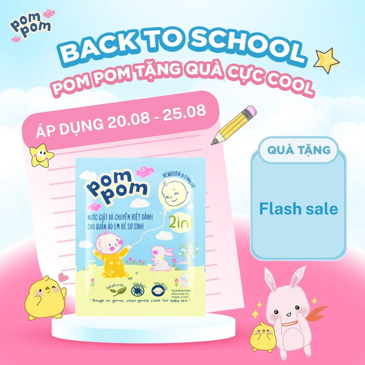 Dây 12 Gói - Dành Cho Bé Sơ Sinh - Gel Giặt Xả Đậm Đặc 2in1- Sạch Sâu Kháng Khuẩn - Khử Mùi Nôn Trớ, Ọc Sữa, Tè Khai-lưu Hương Phấn Thơm Dịu Nhẹ