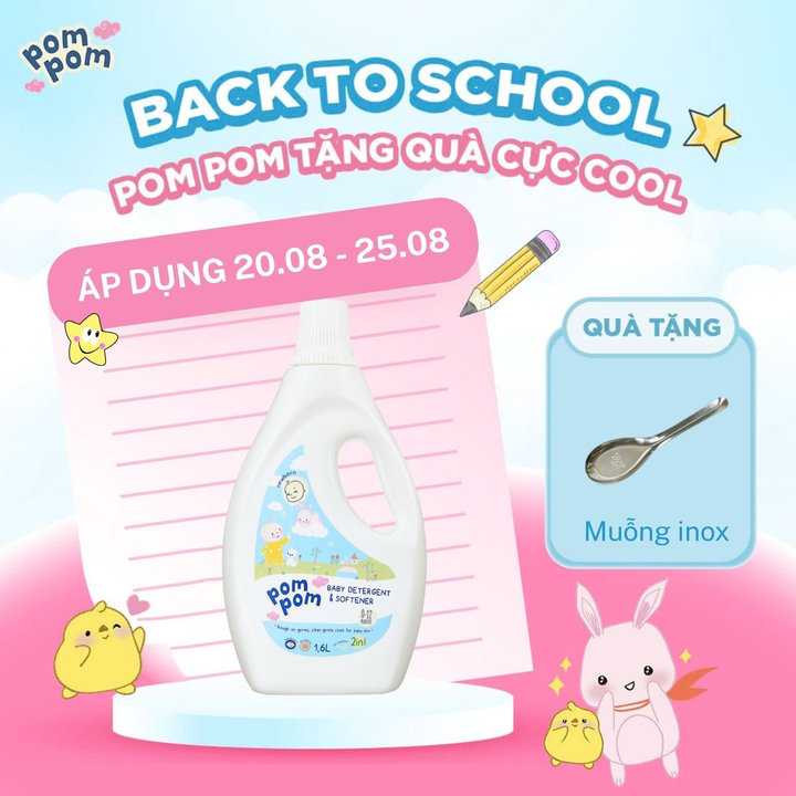 Chai 1.6l - Dành Cho Bé Sơ Sinh - Gel Giặt Xả 2in1 - Sạch Sâu Kháng Khuẩn - Khử Mùi Nôn Trớ, Ọc Sữa, Tè Khai-lưu Hương Phấn Thơm Dịu Nhẹ