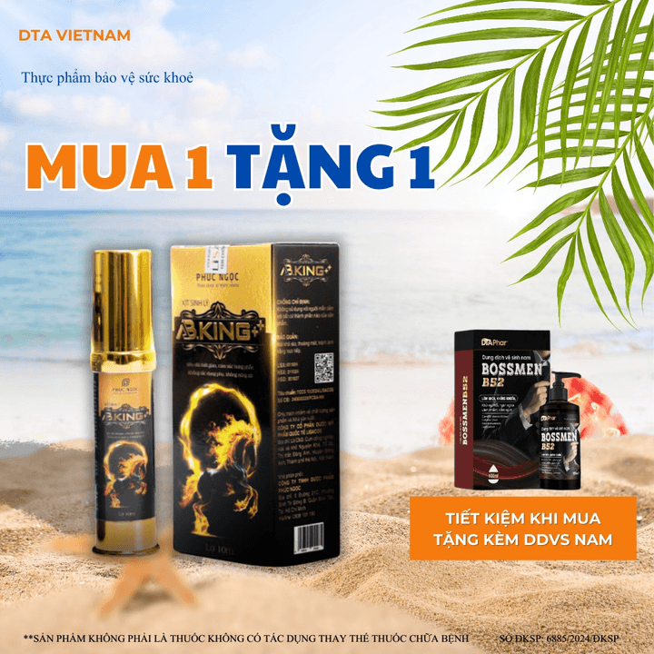 Mẫu Mới Combo 2 Hộp A.b King Xịt Sl Cho Nam 10ml Cải Thiện Thời Gian Dài, Xuất Tinh Sớm, Rối Loạn Sinh Lý