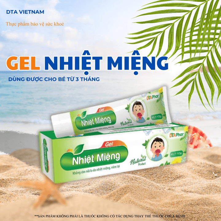 Gel Nhiệt Miệng Giúp Tiêu Nhiệt Giải Độc Làm Lành Vết Thương Kháng Viêm Kháng Khuẩn Do Nóng Trong Miệng Tuýp 10gr