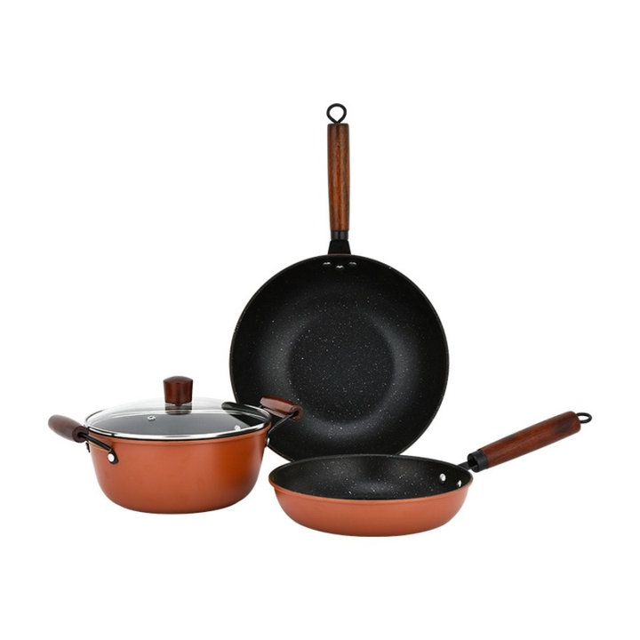 Alternative view of Combo Bộ 1 Nồi 2 Chảo Thép Carbon Chống Dính Lumicasa Công Nghệ Đức – Lựa Chọn Hoàn Hảo Cho Gian Bếp Hiện Đại