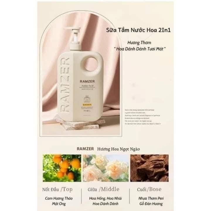 Alternative view of Chai Sữa Tắm 1000ml Nước Hoa 2in1 Tẩy Da Chít, Làm Sạch Da, Trắng Da