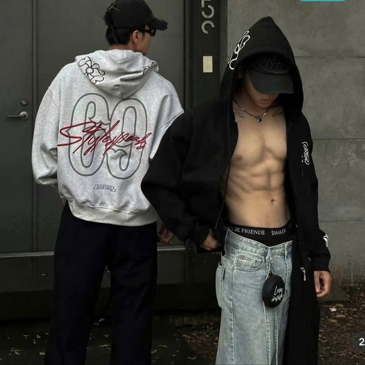 Áo Khoác Hoodie Nam Nữ Form To In Số 69 Chất Nỉ Bông Có Dây Kéo Phao - Htm Fashion