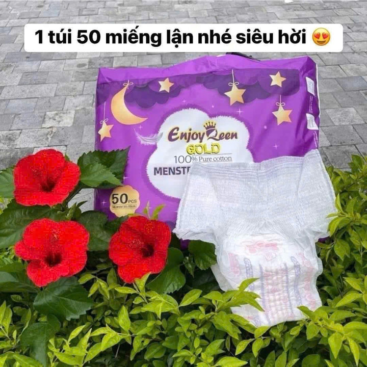 Combo 50 Băng Vệ Sinh Quần Enjoy Size Eo 50_ 120cm Dùng 1 Lần, Mềm Mại, Thấm Hút, Thoải Mái Và Tiện Lợi