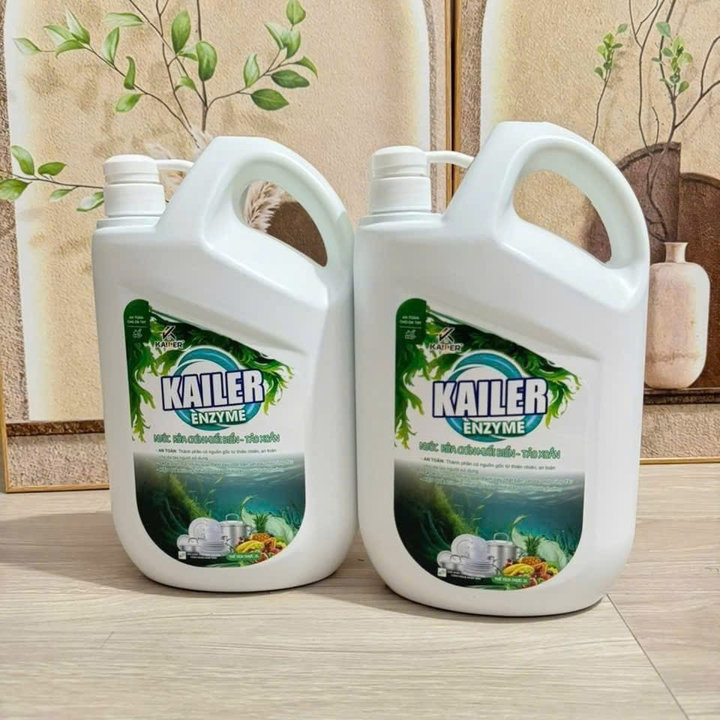 Nước Rửa Bát Tảo Biển Xoắn Enzim Kailer Công Nghệ Đức Nguồn Gốc Hữu Cơ An Toàn Khi Sử Dụng