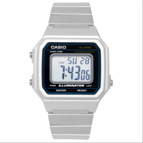Đồng Hồ Điện Tử Nam/nữ Kim Loại Casio B650wd-1adf Silver
