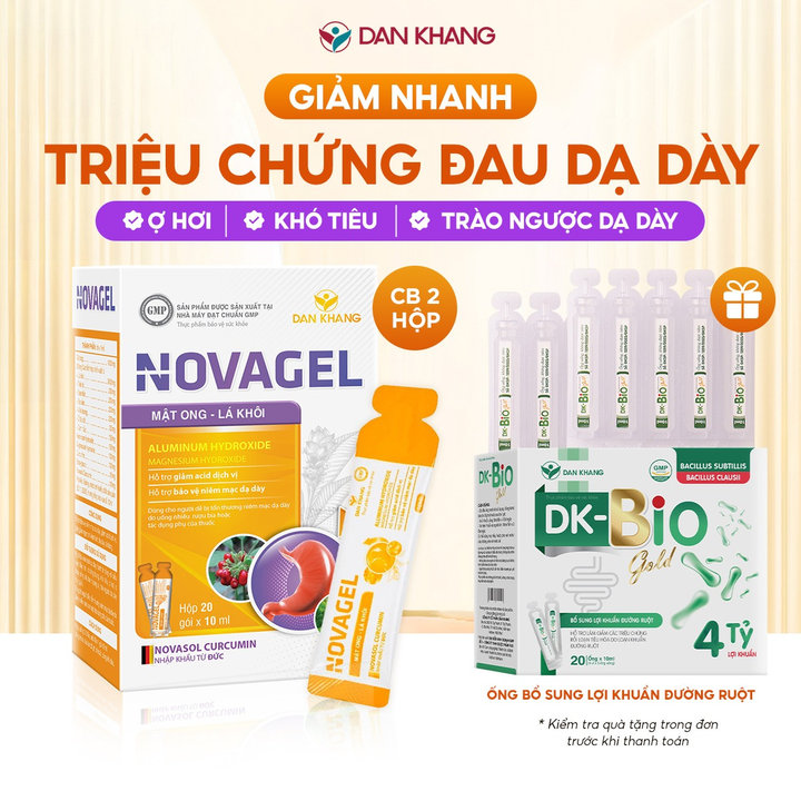 Hộp - 20 Gói Uống Hỗ Trợ Giảm Đau Dạ Dày Novagel - Dân Khang