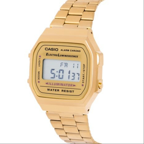 Alternative view of Đồng Hồ Điện Tử Nam/nữ Kim Loại Casio A168wg-9wdf Gold