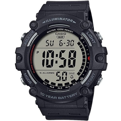 Đồng Hồ Điện Tử Nam Dây Nhựa Casio Ae-1500wh-1avdf Đen